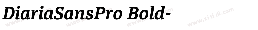 DiariaSansPro Bold字体转换